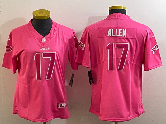 women's #17 Josh Allen Bills 2025 Rivalry Series Stitched Jersey