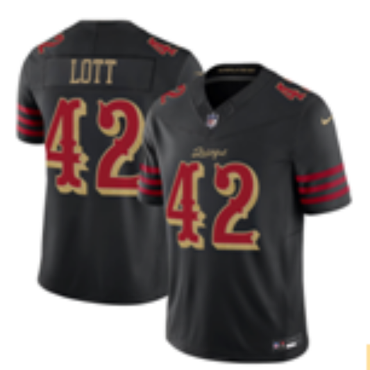Newest arrival 2025 Adult San Francisco 49ers Ronnie Lott No.42 Football Jerseys