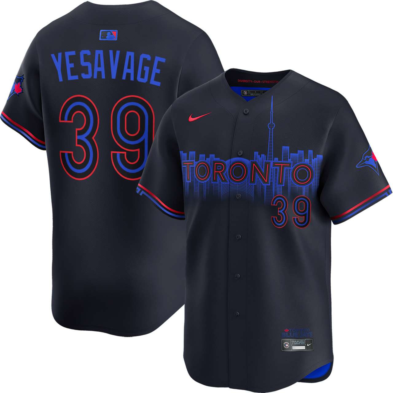 Men/Women/Youth Toronto Blue Jays Trey Yesavage #39 baseball Jerseys city edition dark blue