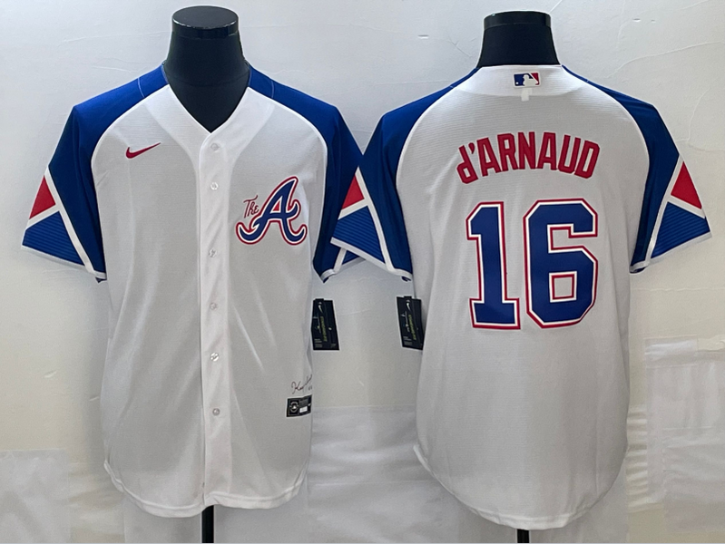 Men/Women/Youth Atlanta Braves Travis d'Arnaud #16 baseball Jerseys