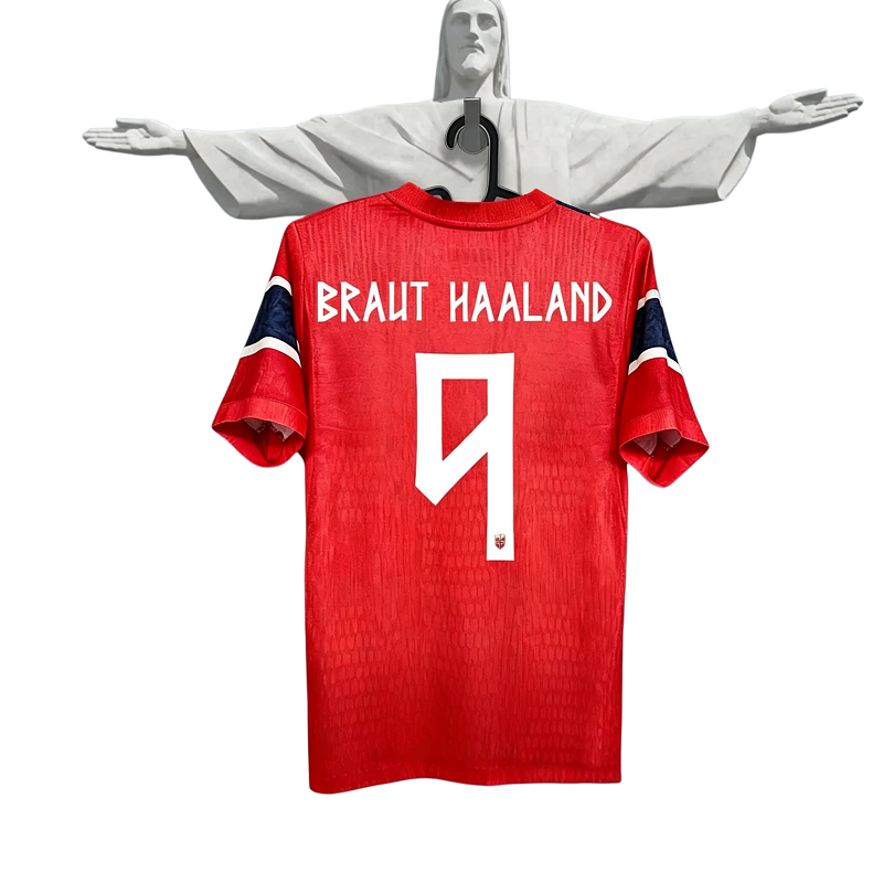 World Cup Norway National Team Home Red Soccer Jersey Unisex | Haaland #9 Football Shirt | Custom Name Number Personalized Fans Uniform