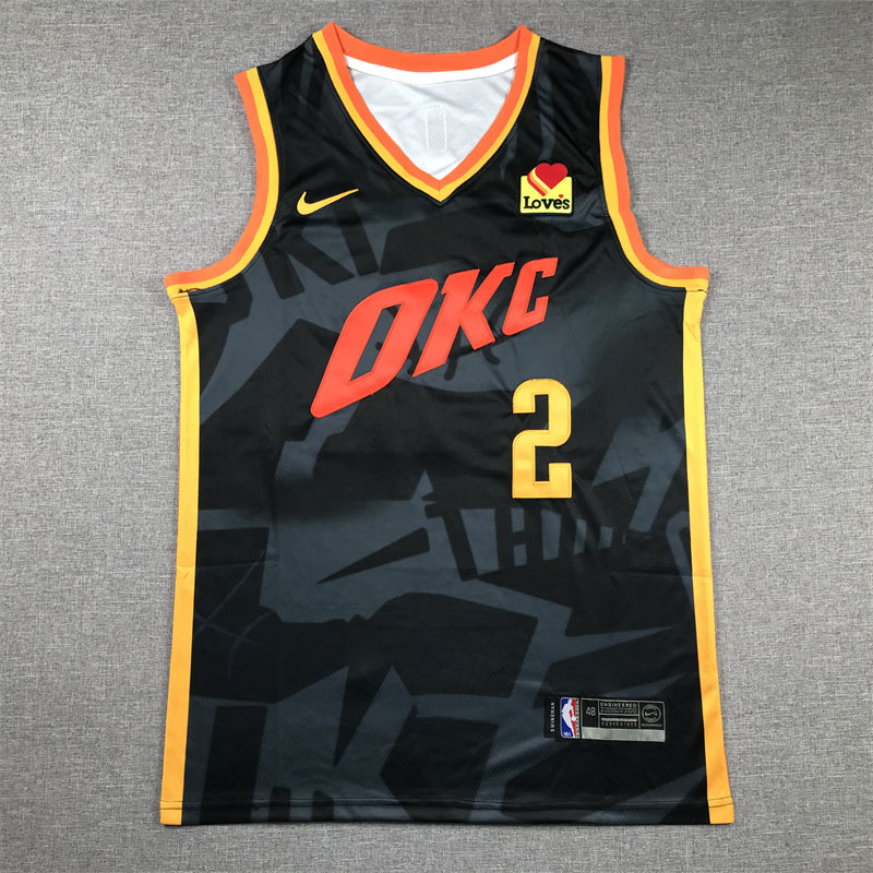 Oklahoma City Thunder Shai Gilgeous-Alexander NO.2 Basketball Jersey