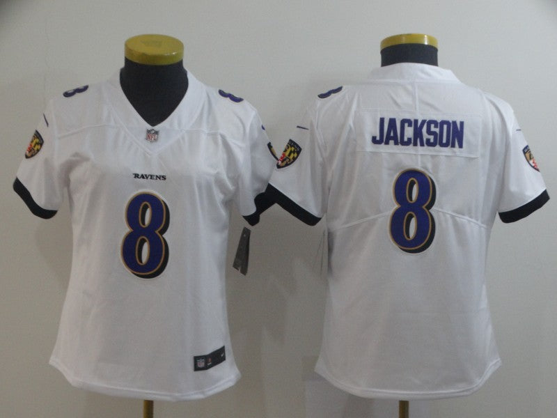 Women's Baltimore Ravens Lamar Jackson NO.8 Football Jerseys