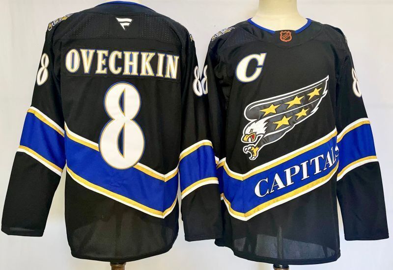 Men's Washington Capitals Alexander Ovechkin #8 Fanatics Black Jersey