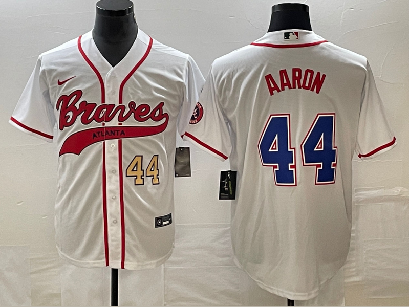 Men/Women/Youth Atlanta Braves Hank Aaron #44 baseball Jerseys