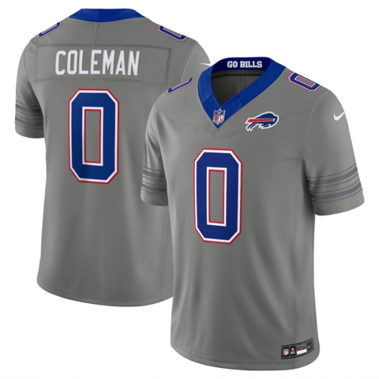 Keon Coleman Gray Buffalo Bills Nickel Stitched Limited Jersey