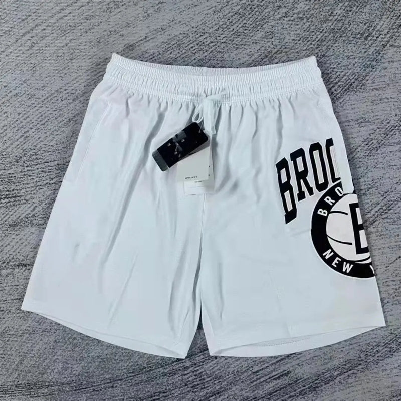 Brooklyn Nets white Basketball Shorts