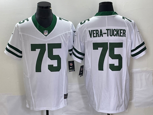 New arrival Adult New York Jets Alijah Vera-Tucker NO.75 Football Jerseys