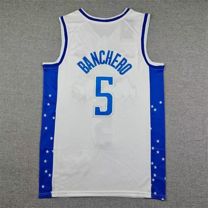 Orlando Magic Paolo Banchero NO.5 Basketball Jersey white