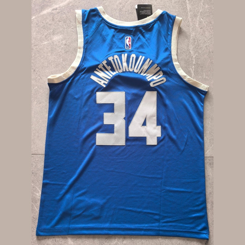 Milwaukee Bucks Giannis Antetokounmpo swingman basketball jerseys S-2XL