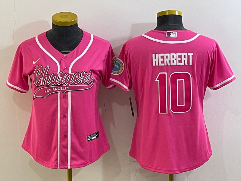Women Los Angeles Chargers Justin Herbert NO.10 Football Jerseys