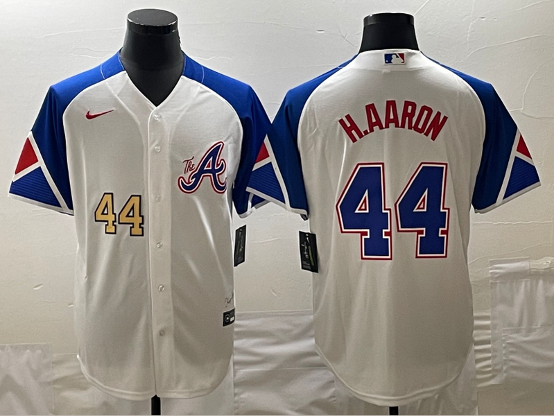 Men/Women/Youth Atlanta Braves Hank Aaron #44 baseball Jerseys