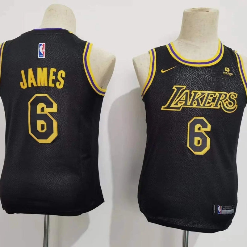 Kids Los Angeles Lakers James NO.6 Basketball Jersey