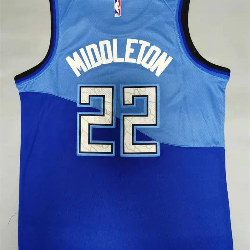 Milwaukee Bucks Khris Middleton NO.22 Basketball Jersey