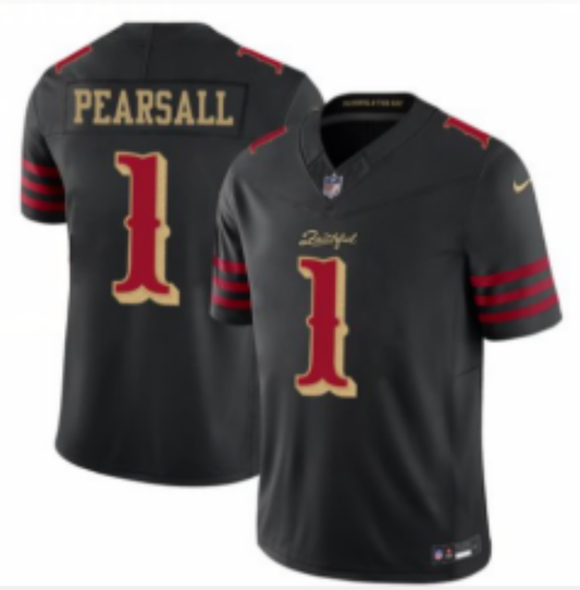 Newest arrival 2025 Adult San Francisco 49ers Ricky Pearsall NO.1 Football Jerseys