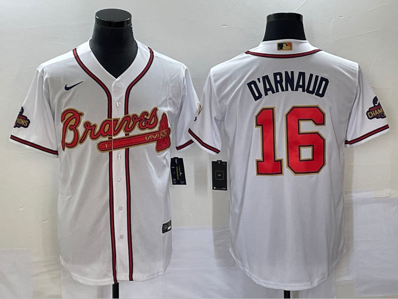 Men/Women/Youth Atlanta Braves Travis d'Arnaud #16 baseball Jerseys