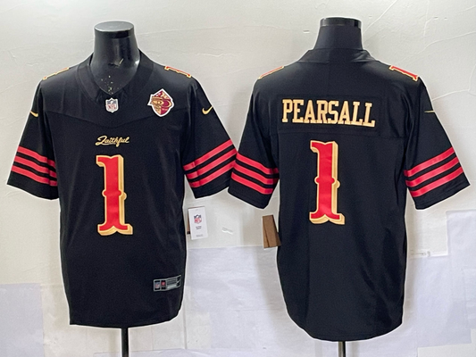Newest arrival 2025 Adult San Francisco 49ers Ricky Pearsall NO.1 Football Jerseys
