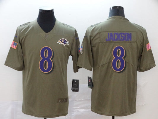 Adult Baltimore Ravens Lamar Jackson NO.8 Football Jerseys