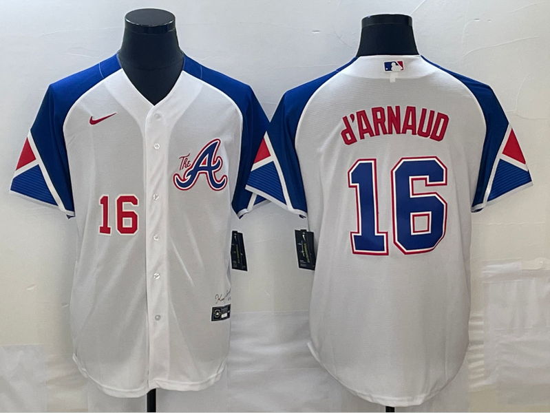 Men/Women/Youth Atlanta Braves Travis d'Arnaud #16 baseball Jerseys