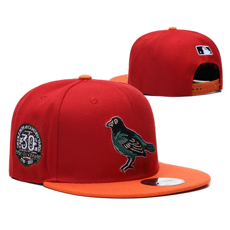 BALTIMORE City Bird O Logo Flat Brim Snapback Hats Unisex Adjustable Street Sports Caps