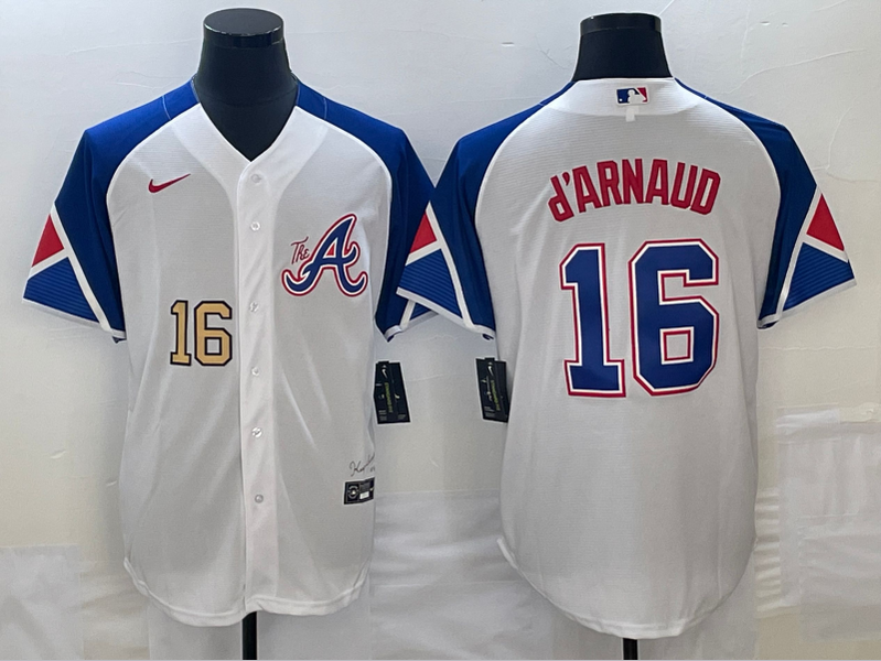 Men/Women/Youth Atlanta Braves Travis d'Arnaud #16 baseball Jerseys