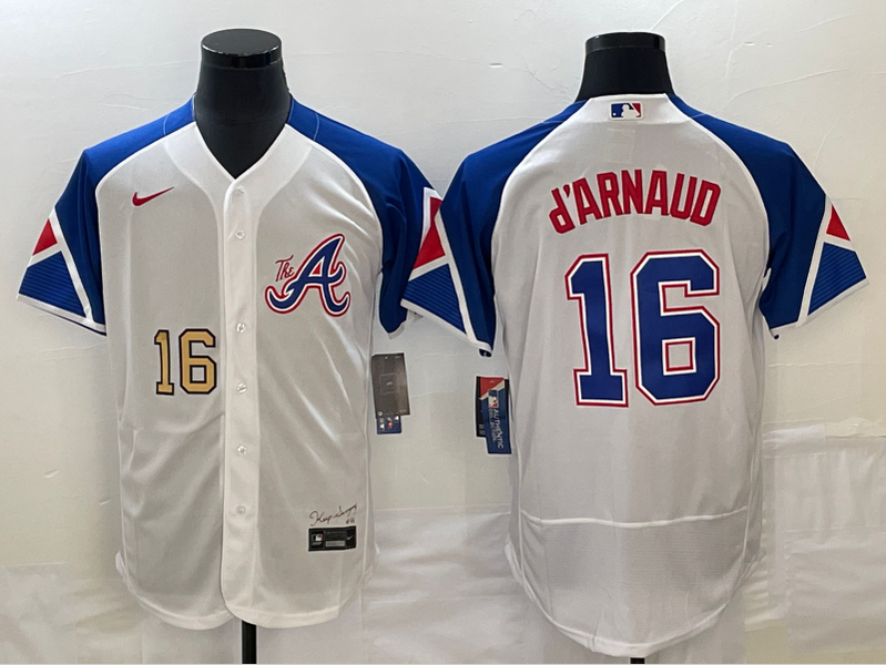 Men/Women/Youth Atlanta Braves Travis d'Arnaud #16 baseball Jerseys