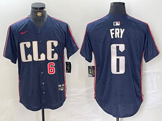 Men/Women/Youth Cleveland Indians David Fry #6 baseball Jerseys
