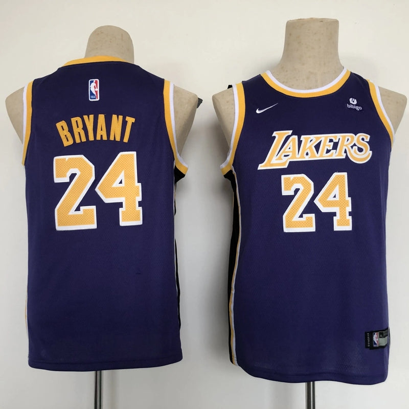 Kids Los Angeles Lakers Bryant NO.24 Basketball Jersey