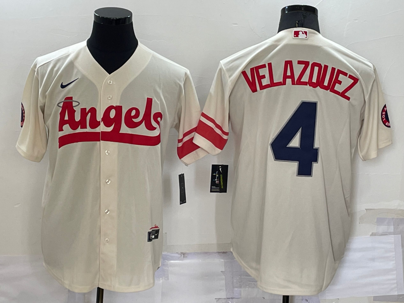 Men/Women/Youth Los Angeles Angels Andrew Velazquez #4 baseball Jerseys