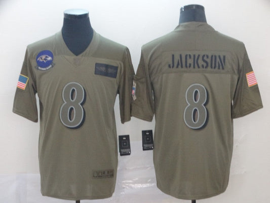 Adult Baltimore Ravens Lamar Jackson NO.8 Football Jerseys