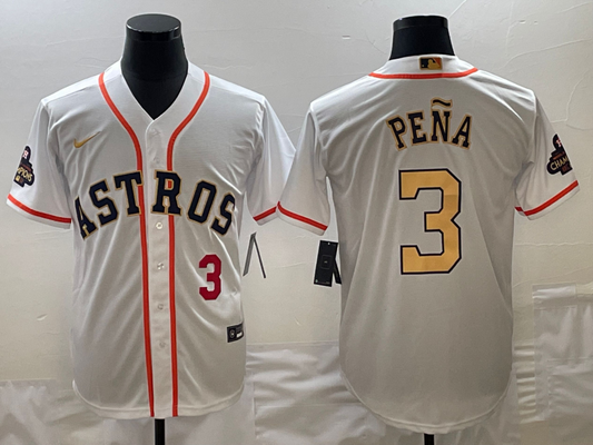 Men/Women/Youth Houston Astros Jeremy Peña #3 baseball Jerseys