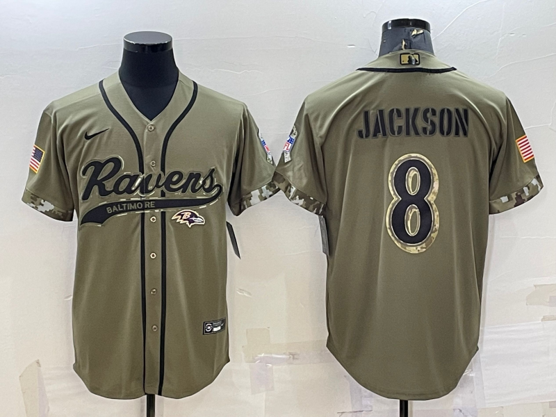 Adult Baltimore Ravens Lamar Jackson NO.8 Football Jerseys