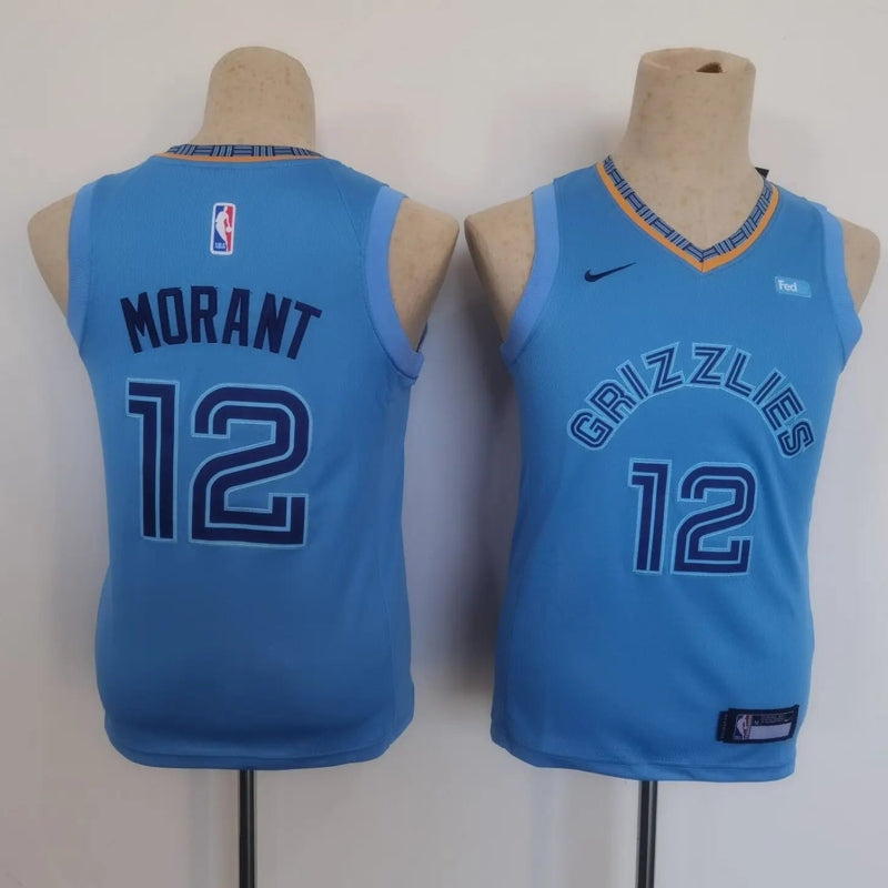 Kids Memphis Grizzlies Ja Morant NO.12 Basketball Jersey