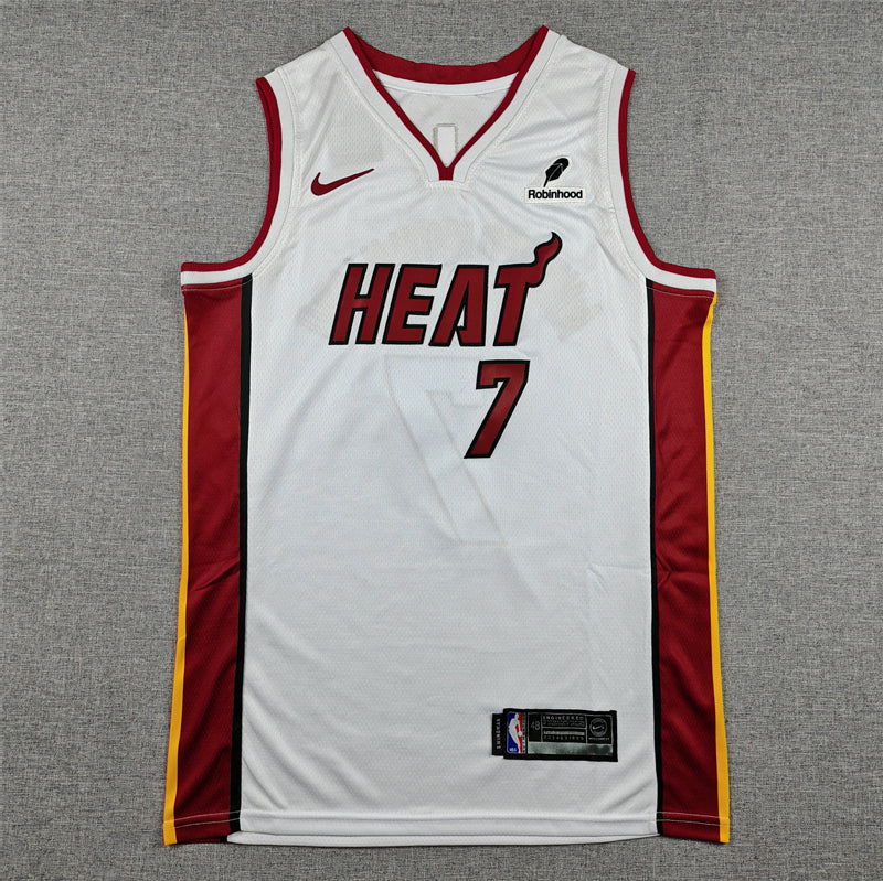 Miami Heat Giannis Antetokounmpo #7 swingman basketball jerseys S-2XL white