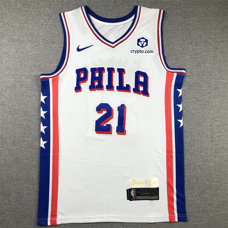 Philadelphia 76ers Joel Embiid #21 swingman basketball jerseys city version white
