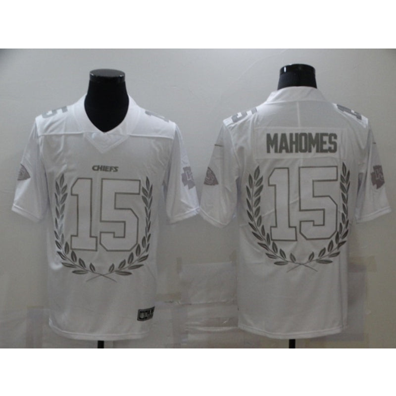 men/women/kids KC.Chiefs Mahomes NO.15 White Football Jersey