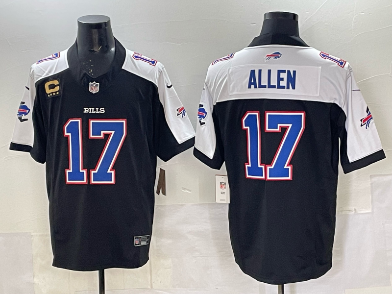 Men's #17 Josh Allen Bills 2025 Rivalry Series Stitched Jersey