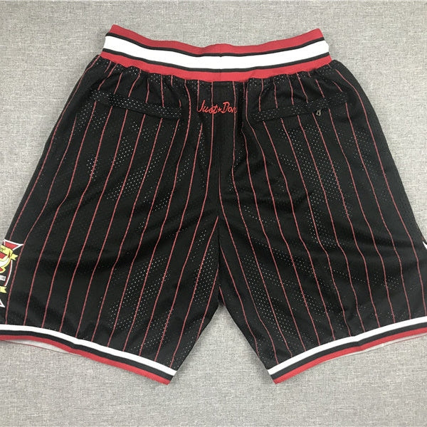 new 10th anniversary black and red stripes Chicago bulls Basketball Shorts mens size s-2xl