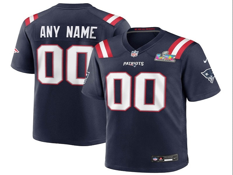 Adult New England Patriots number and name custom Football Jerseys super bowl
