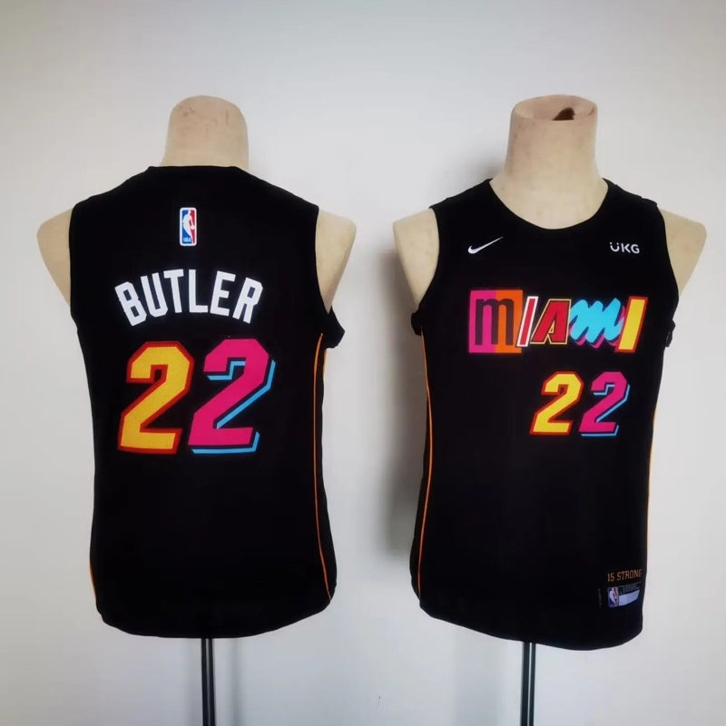 Kids Miami Heat Jimmy Butler NO.22 Basketball Jersey