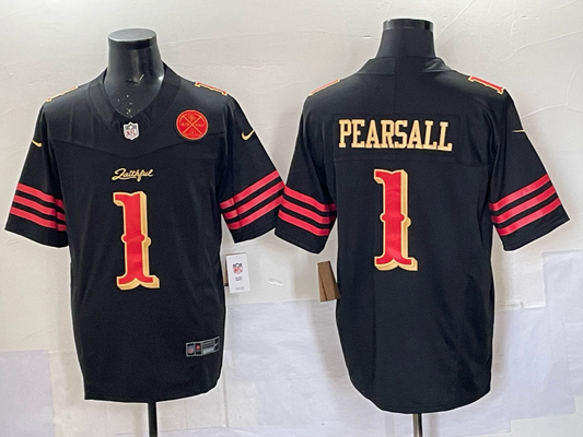 Newest arrival 2025 Adult San Francisco 49ers Ricky Pearsall NO.1 Football Jerseys