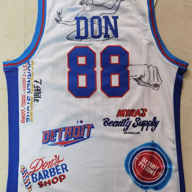 Detroit Pistons Don NO.88 Basketball Jersey