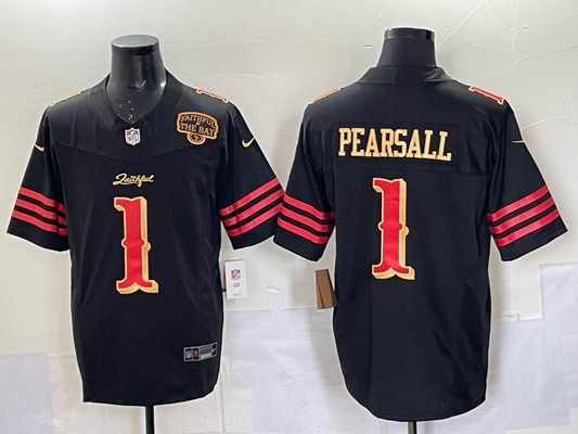 Newest arrival 2025 Adult San Francisco 49ers Ricky Pearsall NO.1 Football Jerseys