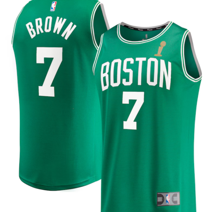 Men's Boston Celtics Jaylen Brown 2024 NBA Finals Champions jersey