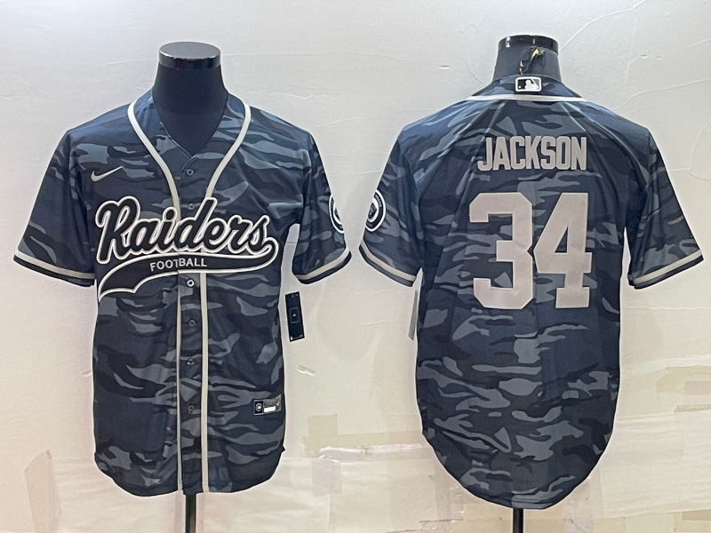 Adult Oakland Raiders Bo Jackson NO.34 Football Jerseys