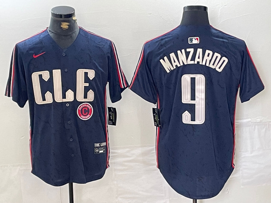 Men/Women/Youth Cleveland Indians Kyle Manzardo #9 baseball Jerseys