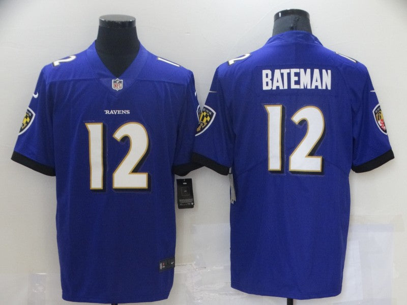 Adult Baltimore Ravens Rashod Bateman NO.12 Football Jerseys