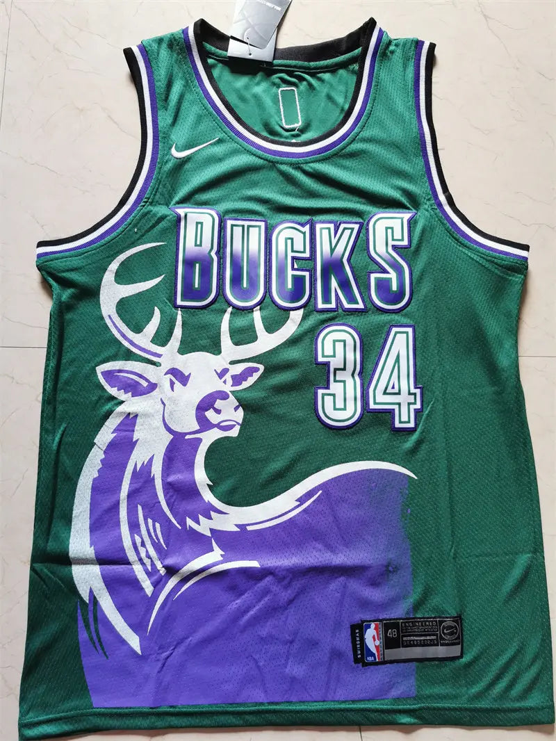 Milwaukee Bucks Giannis Antetokounmpo NO.34 Basketball Jersey