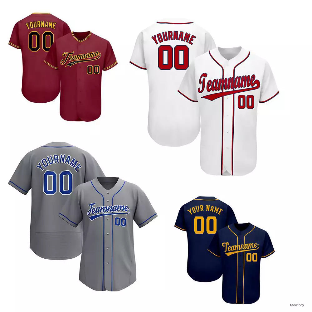 Custom Name Baseball Jerseys Team Name Jerseys Men's Shirts Unisex -