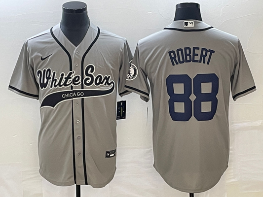 Chicago White Sox stitched baseball jersey detail